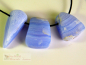 Preview: Chalcedon blau, Anhänger, gebohrt, 3 Stück